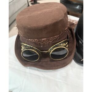 Spirit Steampunk Top Hat w/ Gears & Goggles Halloween Cosplay